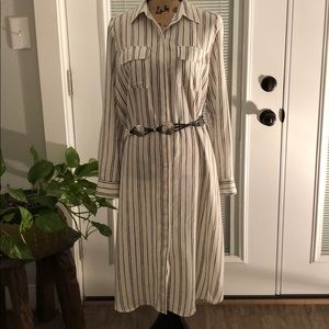 WhoWhatWesr Black & White Long Dress